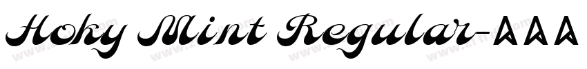 Hoky Mint Regular字体转换